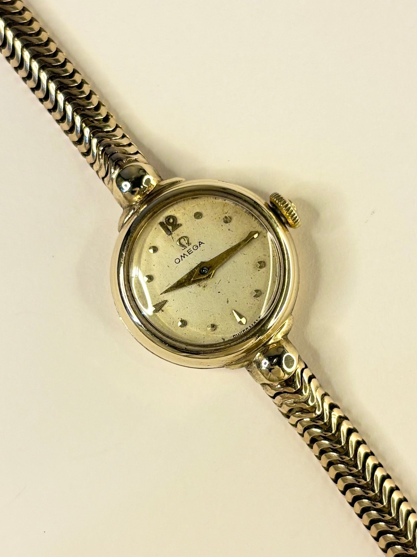 OMEGA 9ct Gold *+BOX* Ladies Vintage 1950’s Manual Cocktail Watch - 77711