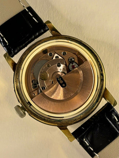 Omega Geneve Automatic 1970’s Vintage Men’s Gold Date Dress Watch - 166.098