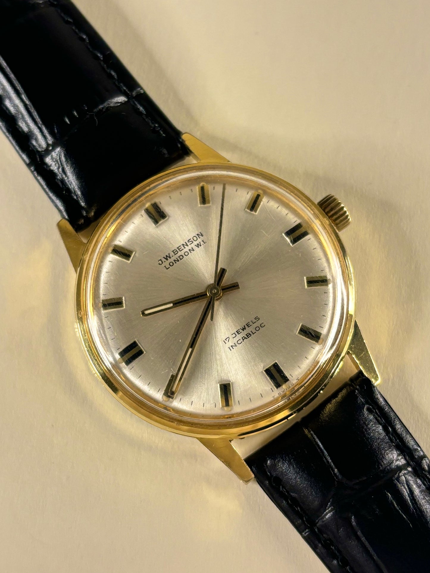 J W Benson London W.1. Gold 1960’s Manual Dress Watch 338