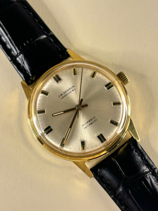 J W Benson London W.1. Gold 1960’s Manual Dress Watch 338