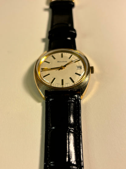 Bulova Gold Plated 1970’s Manual Date Watch 11 AOCD