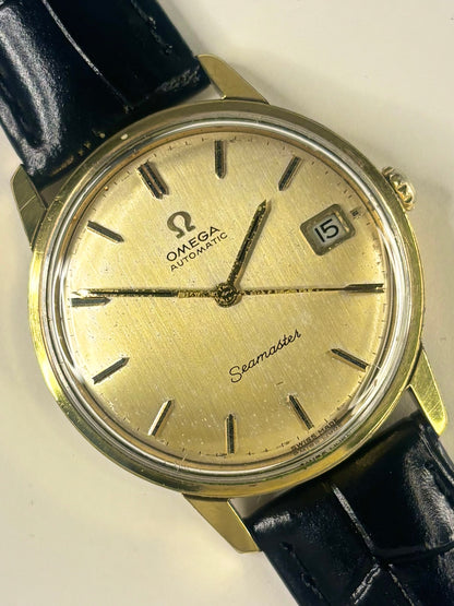 OMEGA Seamaster Vintage 1960’s Men’s Automatic Date Gold Dress Watch - 166.002