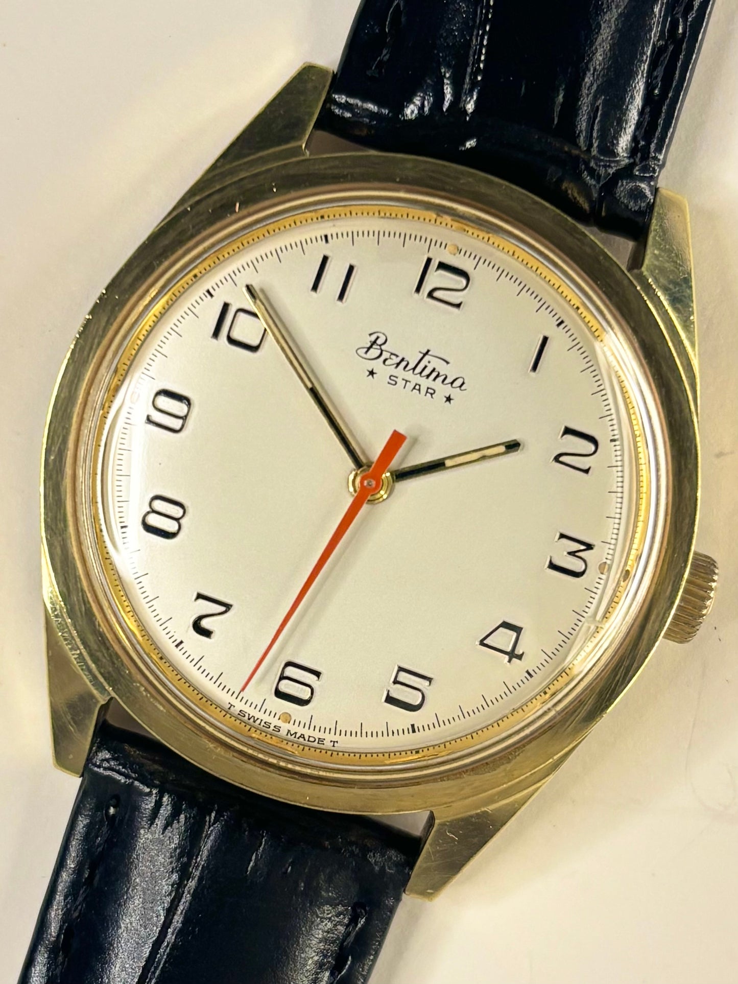 BENTIMA Star Vintage 1970’s Men’s Manual Gold Dress Watch