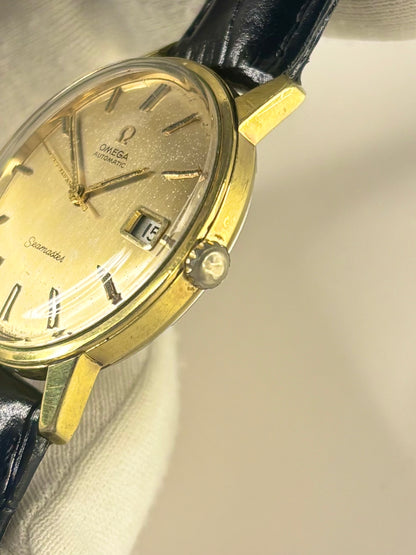 OMEGA Seamaster Vintage 1960’s Men’s Automatic Date Gold Dress Watch - 166.002