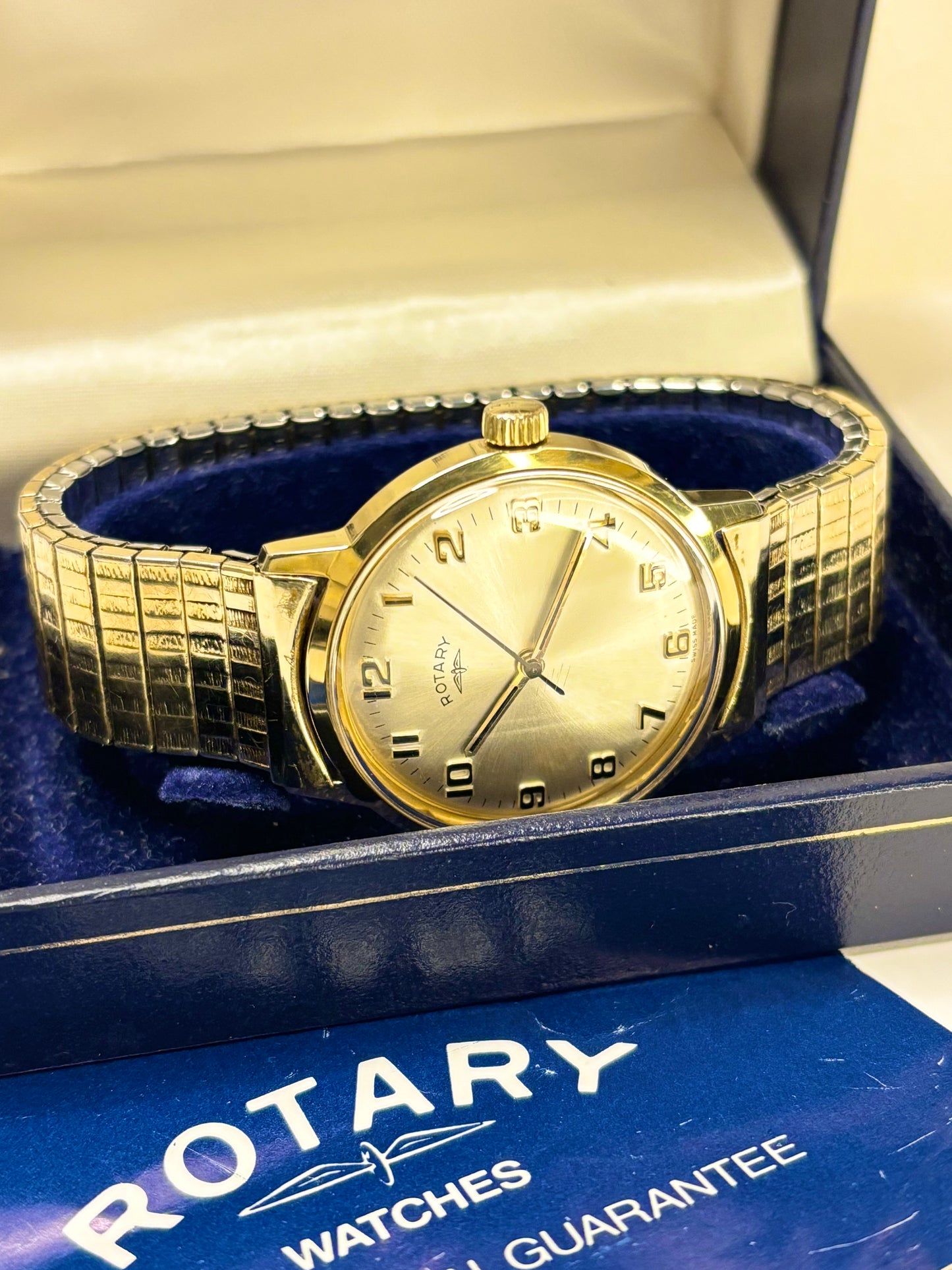 ROTARY Vintage 1980’s *+BOX&PAPERS* Men’s Manual Gold Dress Watch