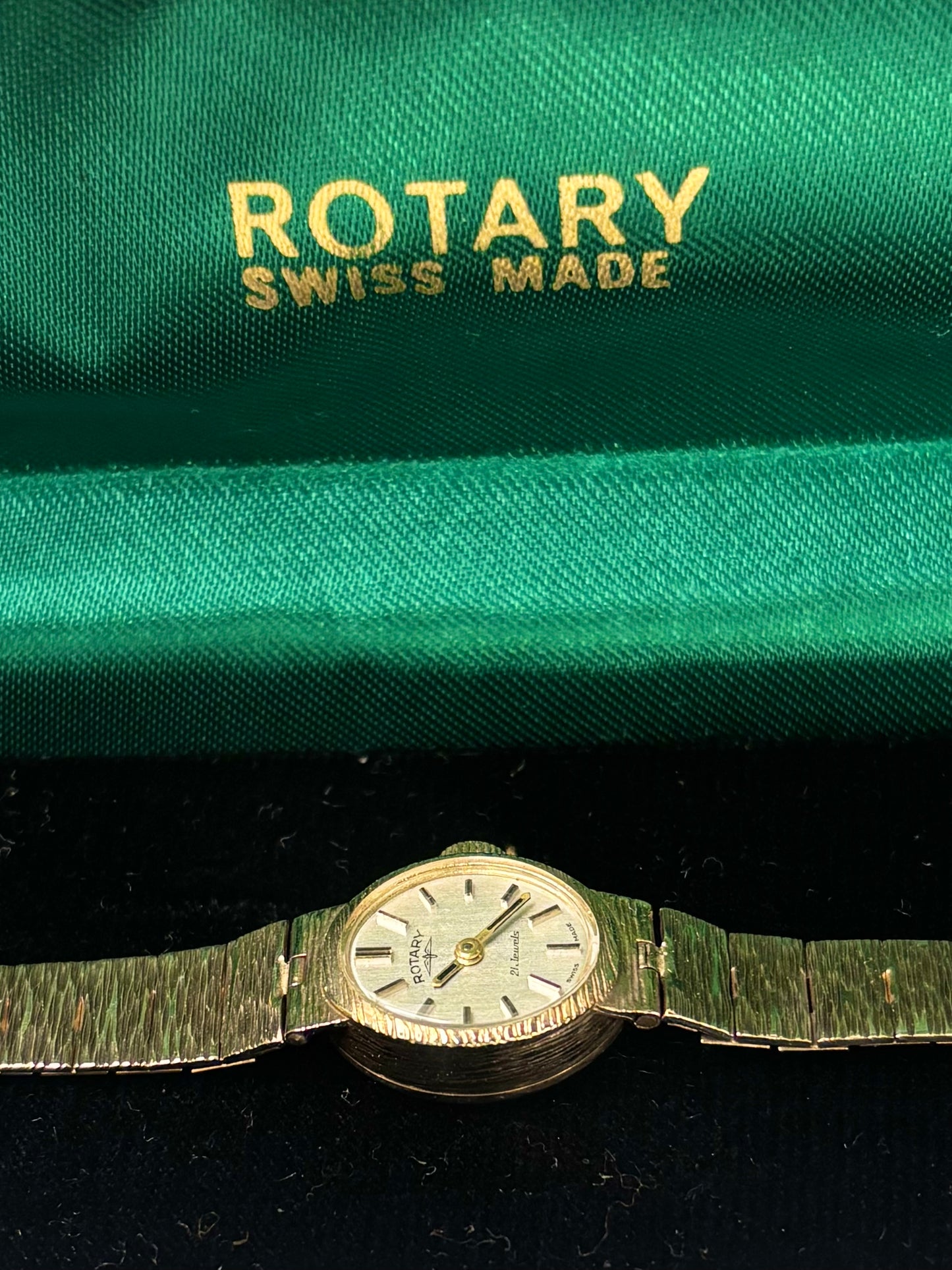 ROTARY Ladies 9ct Gold *+BOX* 15g Vintage 1970’s Manual Watch