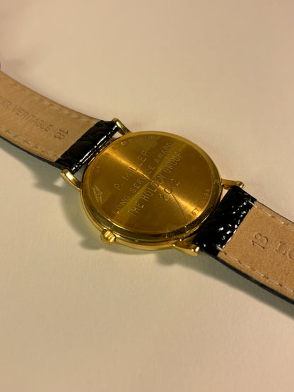 Longines 18ct Solid Gold Quartz Date Watch with Original Warranty L156.2