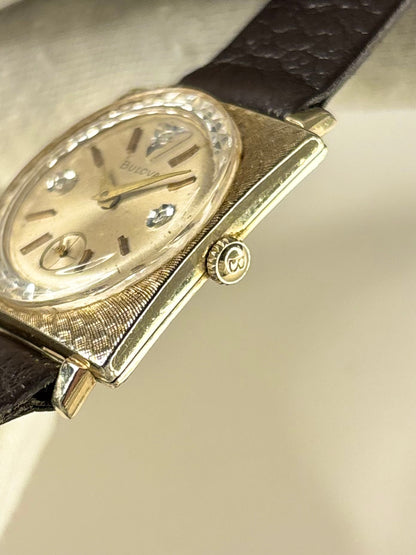 BULOVA 10K Rolled Gold *+BOX* Vintage 1960’s Manual Square Dress Watch