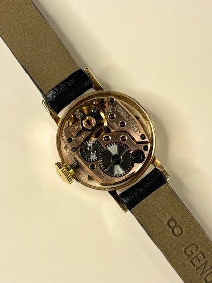 manual movement 283 of Omega vintage 1960s ladies’ 9ct gold manual wind watch
