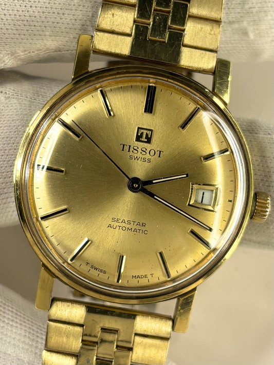 TISSOT Seastar Vintage 1970’s Men’s Automatic Date Gold Dress Watch