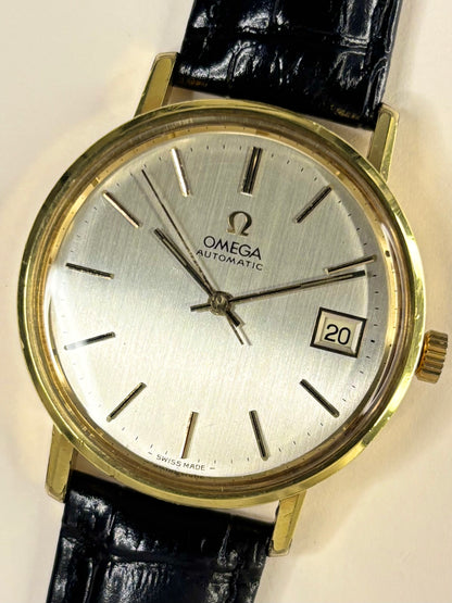 OMEGA Vintage 1970's *+BOX&PAPERS* Men’s Automatic Gold Dress Watch - 166.0202