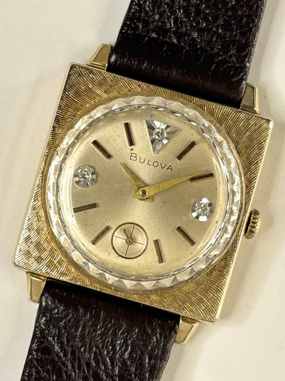 BULOVA 10K Rolled Gold *+BOX* Vintage 1960’s Manual Square Dress Watch