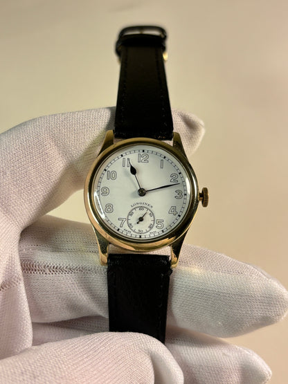 Longines 9ct Solid Gold 1940’s Sub-Seconds Manual Watch 10.68