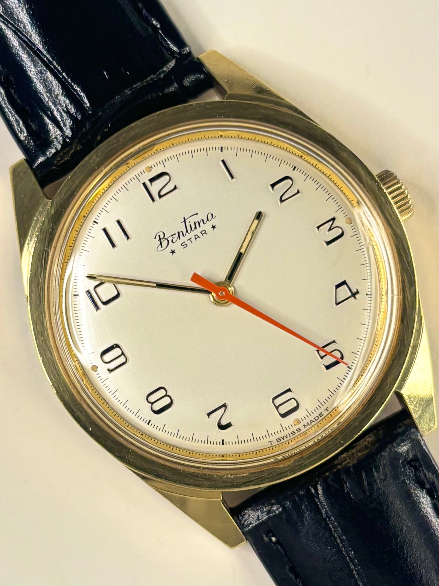 BENTIMA Star Vintage 1970’s Men’s Manual Gold Dress Watch