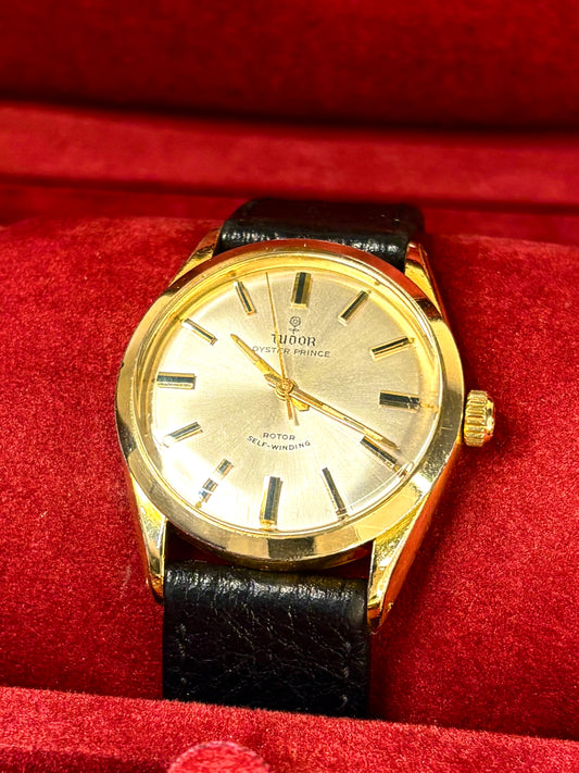 TUDOR Oyster Prince *+BOX* Vintage 1960’s Men’s Automatic Gold Dress Watch - 7965