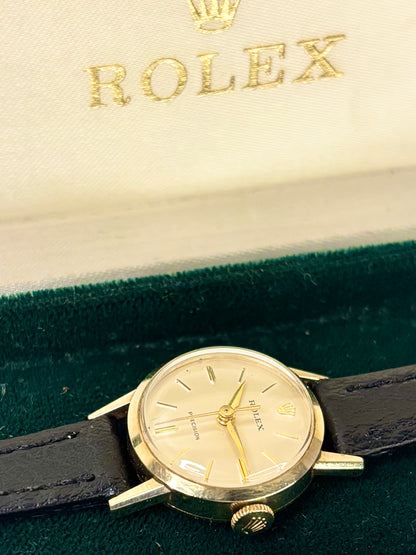 ROLEX Precision 9ct Gold *+BOX* Ladies Vintage 1960s Manual Dress Watch