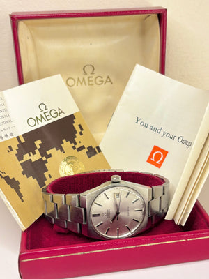 OMEGA Geneve Vintage 1970’s *+BOX&PAPERS* Automatic Men’s Date Silver Watch - 166.099