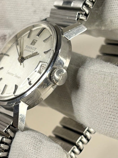 TISSOT Seastar Visodate Vintage 1970’s Men’s Manual Date Silver Watch