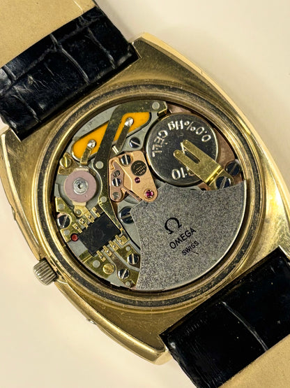 OMEGA Geneve 32KHz Megaquartz Vintage 1970’s Men’s Date Gold Dress Watch - 196.0030 - 1310