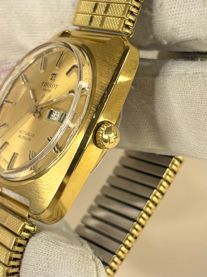 TISSOT Actualis Automatic Vintage 1970’s Men’s Day Date Gold Watch