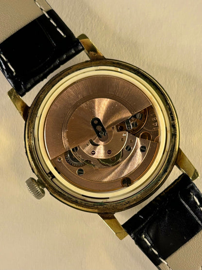 Omega Geneve Automatic 1970’s Vintage Men’s Gold Date Dress Watch - 166.098