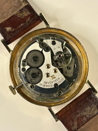 Bentima Star vintage men’s timepiece 1969 solid gold manual movement photo