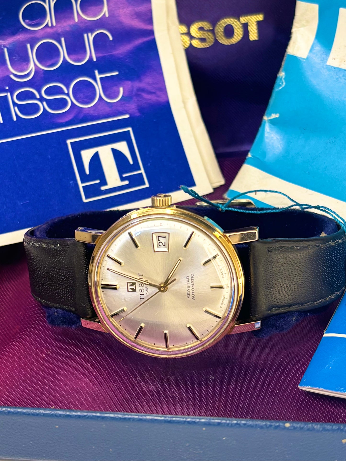 TISSOT Seastar Vintage 1970’s *+BOX&PAPERS* Men’s Automatic Gold Dress Watch
