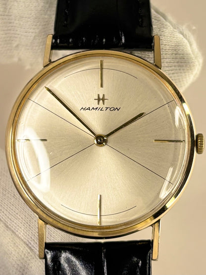 Authentic 1966 Hamilton vintage timekeeper gold plated dress watch