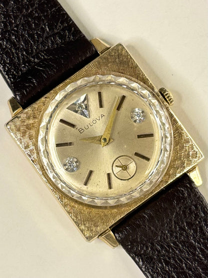 BULOVA 10K Rolled Gold *+BOX* Vintage 1960’s Manual Square Dress Watch
