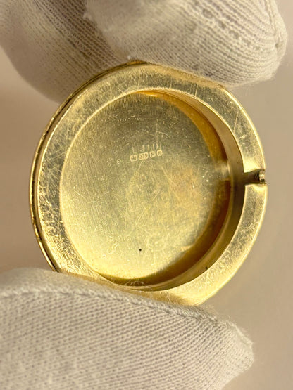 Caseback of Bentima Star 1969 vintage 9ct gold manual wind watch