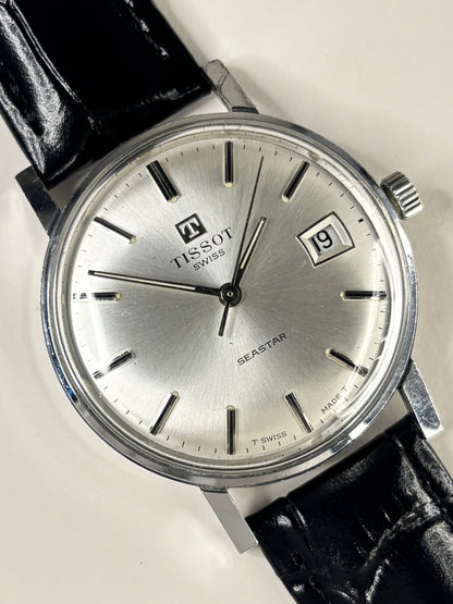TISSOT Seastar Vintage 1970’s *FULL SET* Men’s Manual Date Silver Dress Watch - 42520