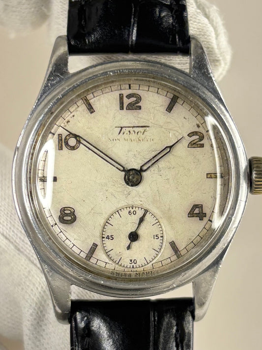 TISSOT Non-Magnetic Vintage 1940’s Men’s Manual Silver Watch - 6076