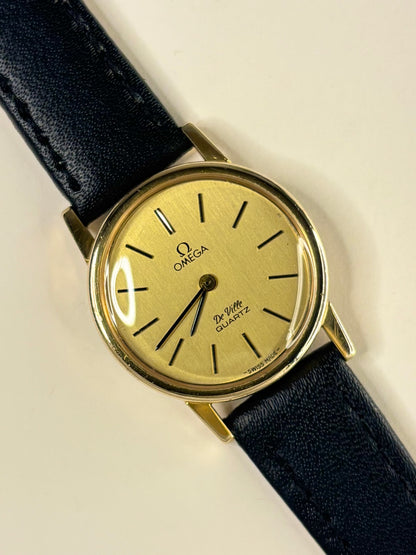 Vintage Omega De Ville quartz timepiece – c.1977 ladies' gold-plated dress watch with gold-toned dial, in great condition with only minor age-appropriate marks.