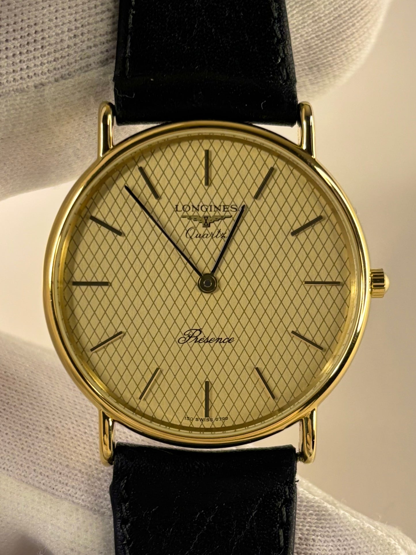 Longines Presence Vintage 1990’s Men’s Quartz Gold Dress Watch - L150.4