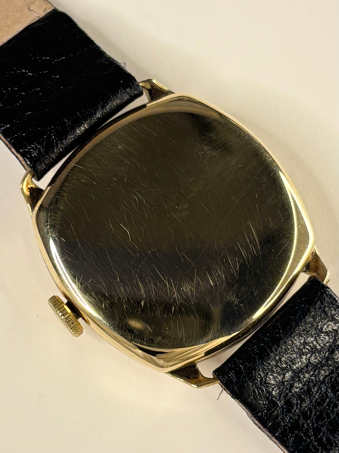 ROTARY 9ct Gold *RARE* Vintage 1950’s Men’s Manual Cushion Dress Watch