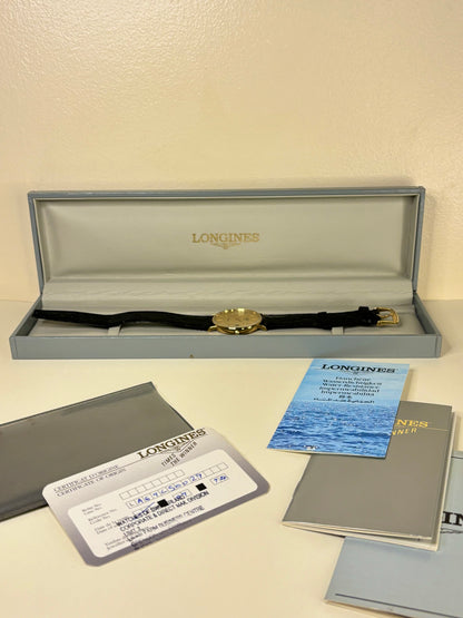 Longines Presence 1993 vintage men’s timepiece quartz Cal. 156 with box and papers
