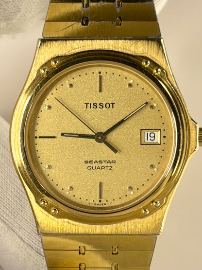 Refined Tissot 1984 gold plated men’s vintage dress timekeeper with minimalist Swiss styling