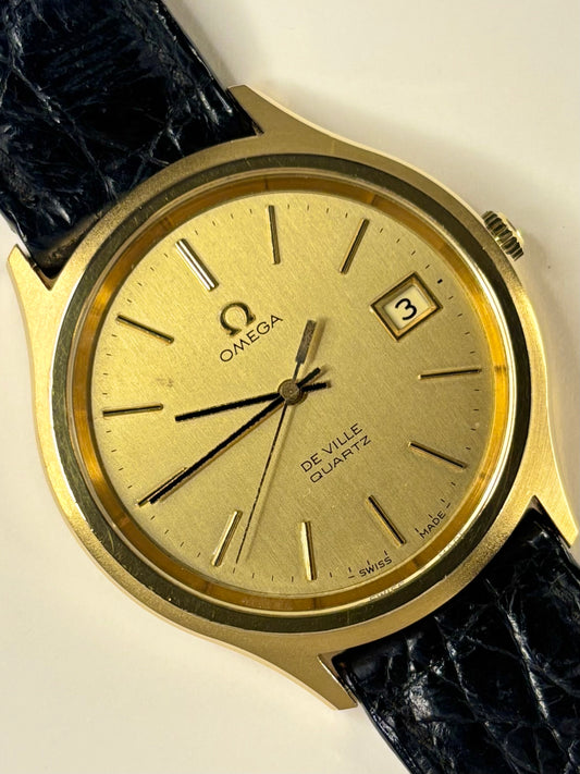 Omega De Ville *WITH PAPERS* Vintage 1970’s Men’s Quartz Gold Dress Watch - 192.