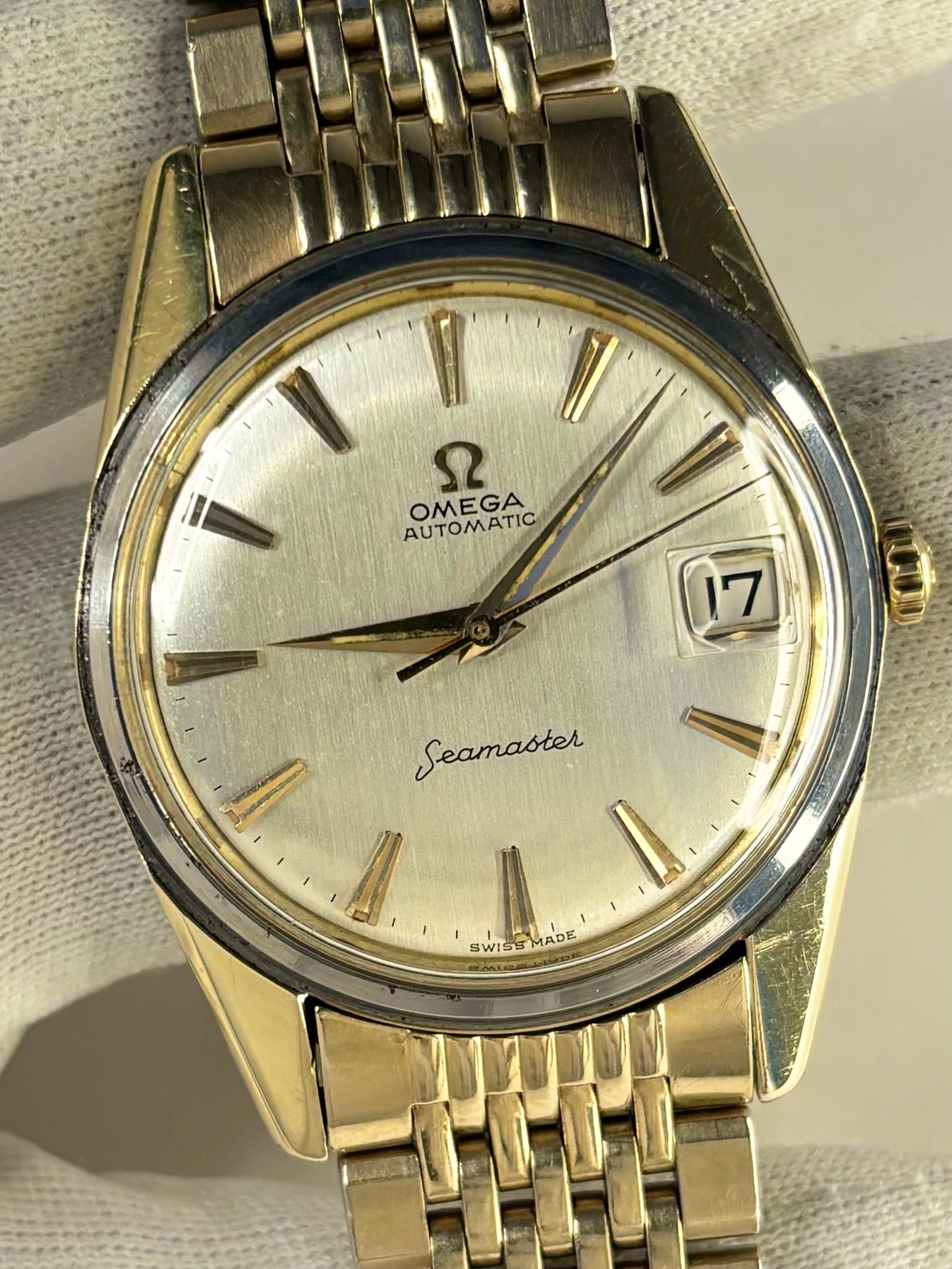 OMEGA Seamaster Vintage *+BOX* 1960’s Automatic Men’s Date Gold Watch - 14701
