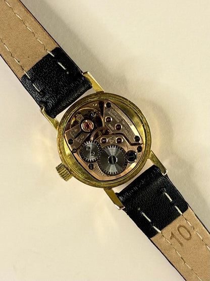OMEGA Ladies Vintage 1960’s *+BOX* Linen Dial Manual Gold Dress Watch - 511.184
