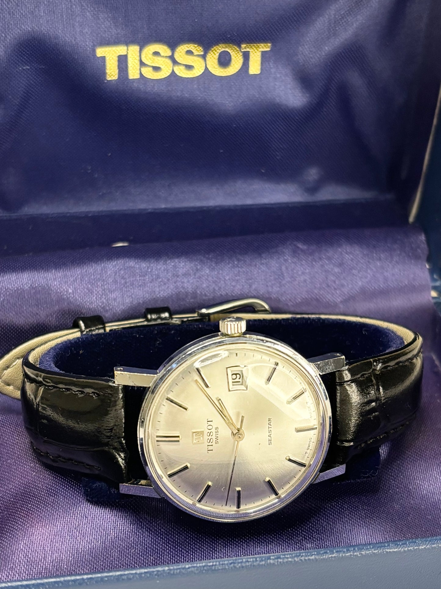 TISSOT Seastar Vintage 1970’s *FULL SET* Men’s Manual Date Silver Dress Watch - 42520