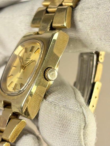 OMEGA Geneve Ladies Vintage 1970’s Automatic Date Gold Watch - 566.0075