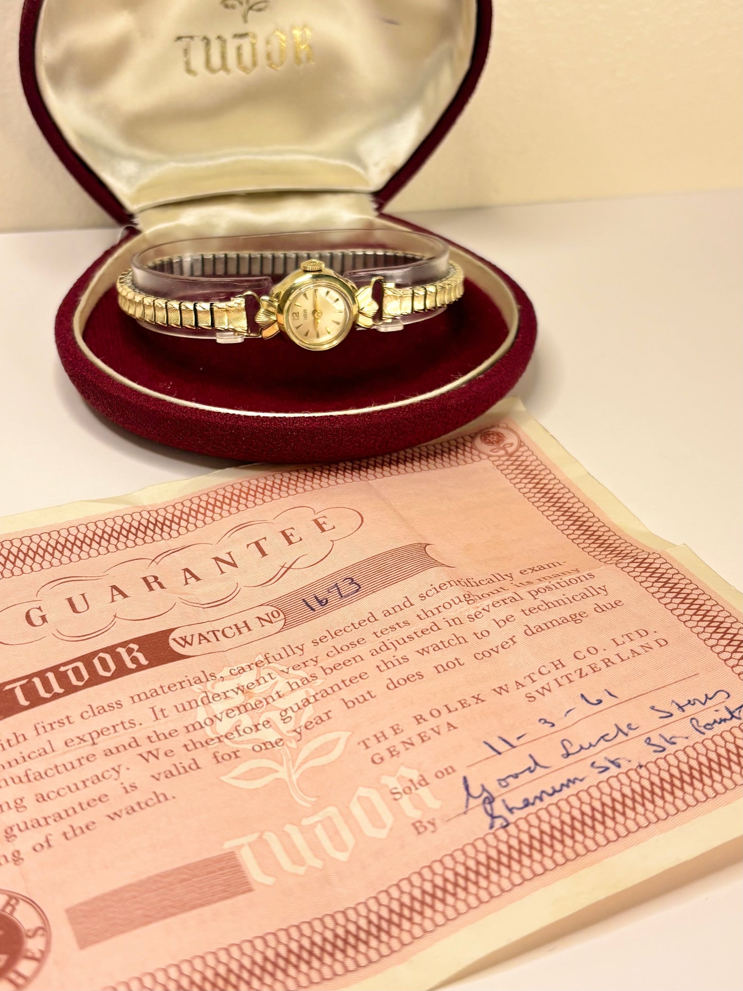 TUDOR Ladies Vintage 1960’s *+BOX&PAPERS* Manual Gold Cocktail Watch - 1673