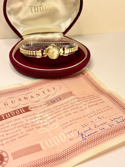 TUDOR Ladies Vintage 1960’s *+BOX&PAPERS* Manual Gold Cocktail Watch - 1673