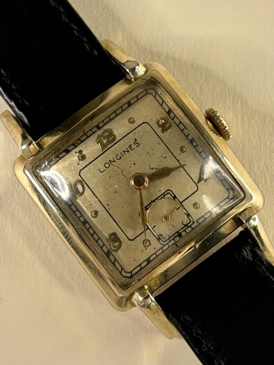 Longines 10K Gold Filled Vintage 1940’s Men’s Square Manual Watch - 23Z
