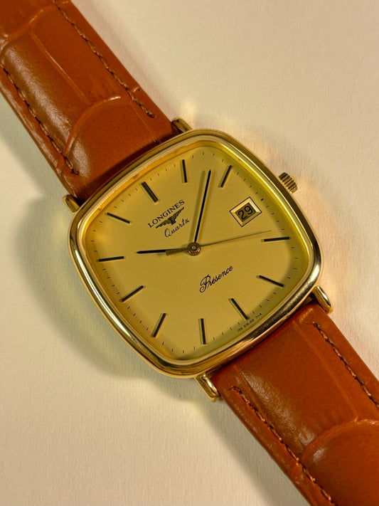 Longines Présence Gold Plated Quartz Date Watch L156.4