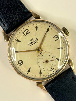 SMITHS De Luxe Vintage 1960’s Men’s Manual Sub-Seconds Gold Dress Watch