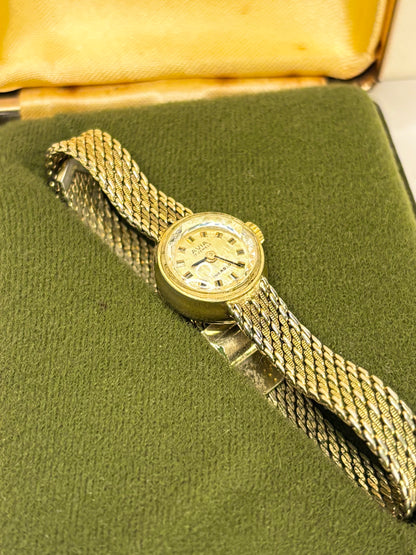 AVIA Ladies Vintage 1970’s *+BOX* Manual Gold Cocktail Watch