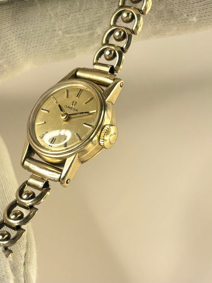 OMEGA 9ct Gold *+BOX* Ladies Vintage 1960’s Manual Gold Cocktail Watch - 511.5182