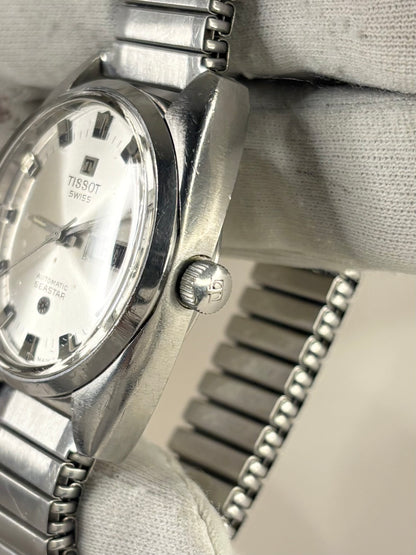 TISSOT Seastar Vintage 1960’s *+BOX* Men’s Automatic Day Date Silver Watch